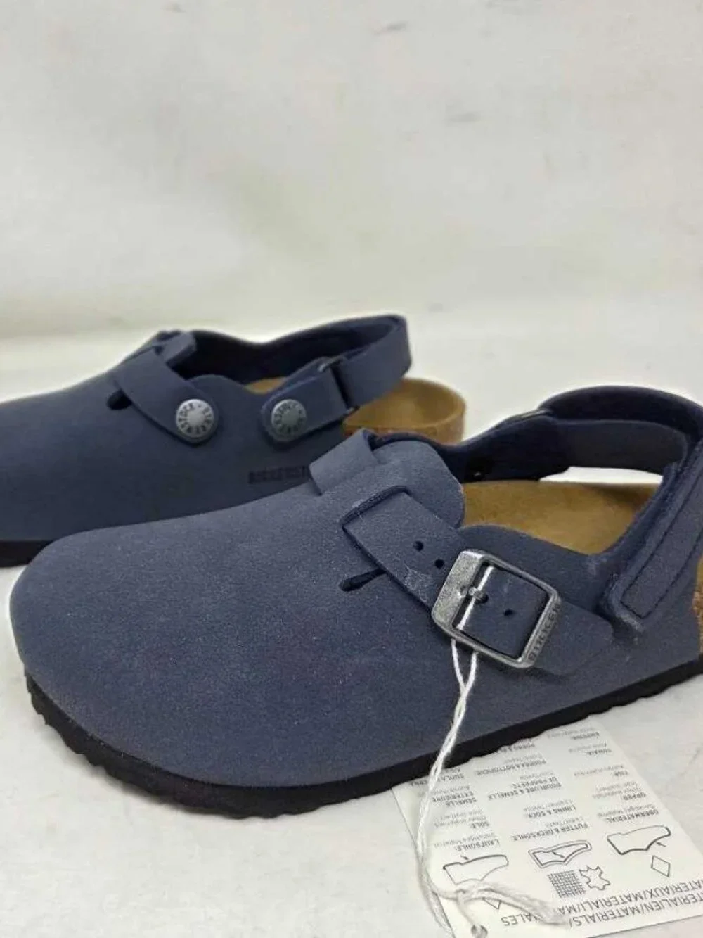 New Kids 31 (US 13) Birkenstock Tokio AS Clogs in Navy narrow fit shoes